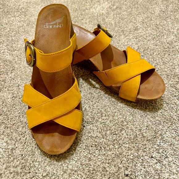 Dansko adjustable strap cork platform ssandals - Picture 1 of 6